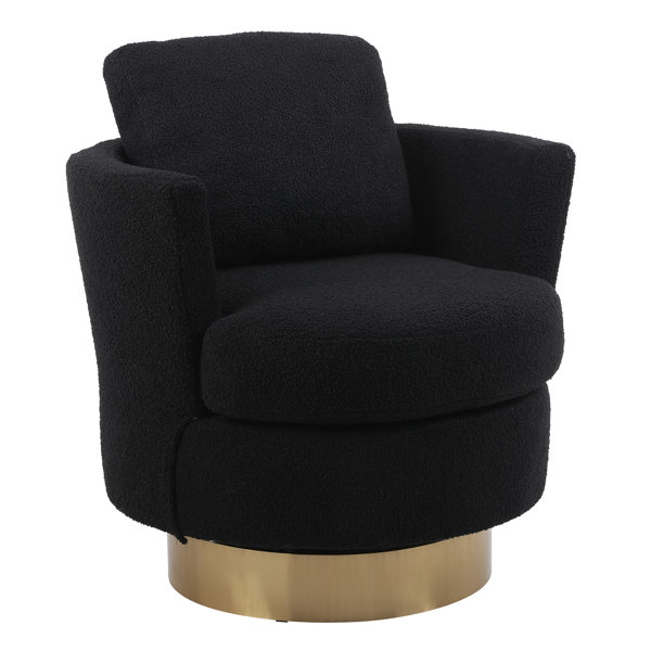 Mercer41 Dmitri Upholstered Swivel Barrel Chair Wayfair